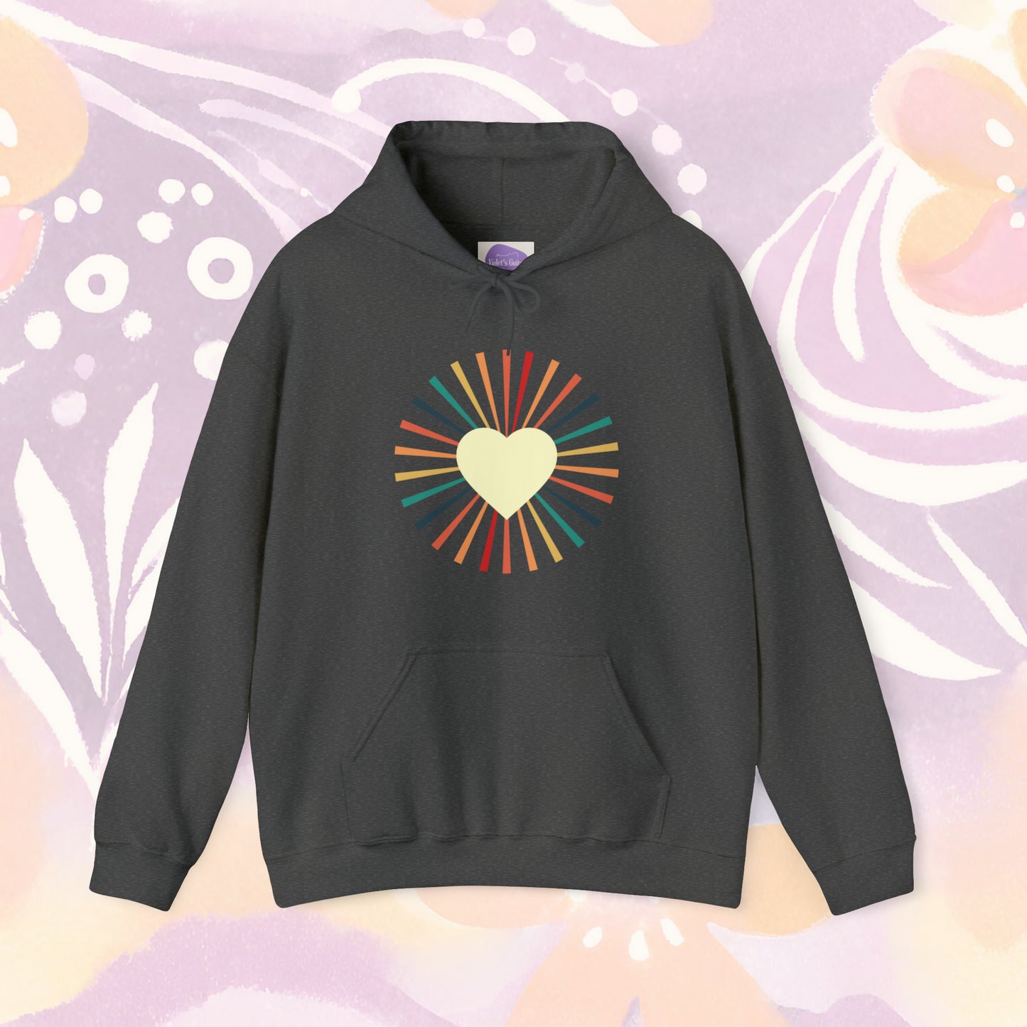 Eternal Warmth: 'Heart of the Sun' Retro Hoodie