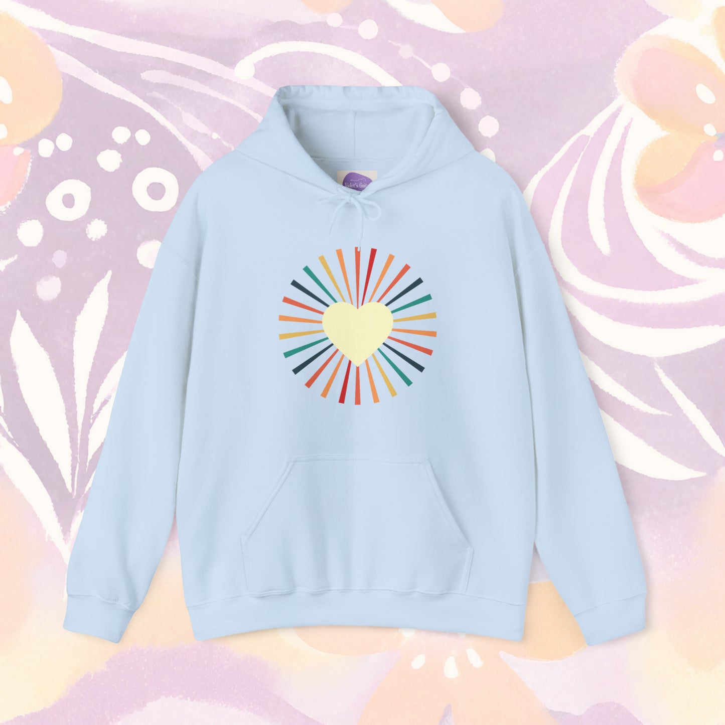 Eternal Warmth: 'Heart of the Sun' Retro Hoodie