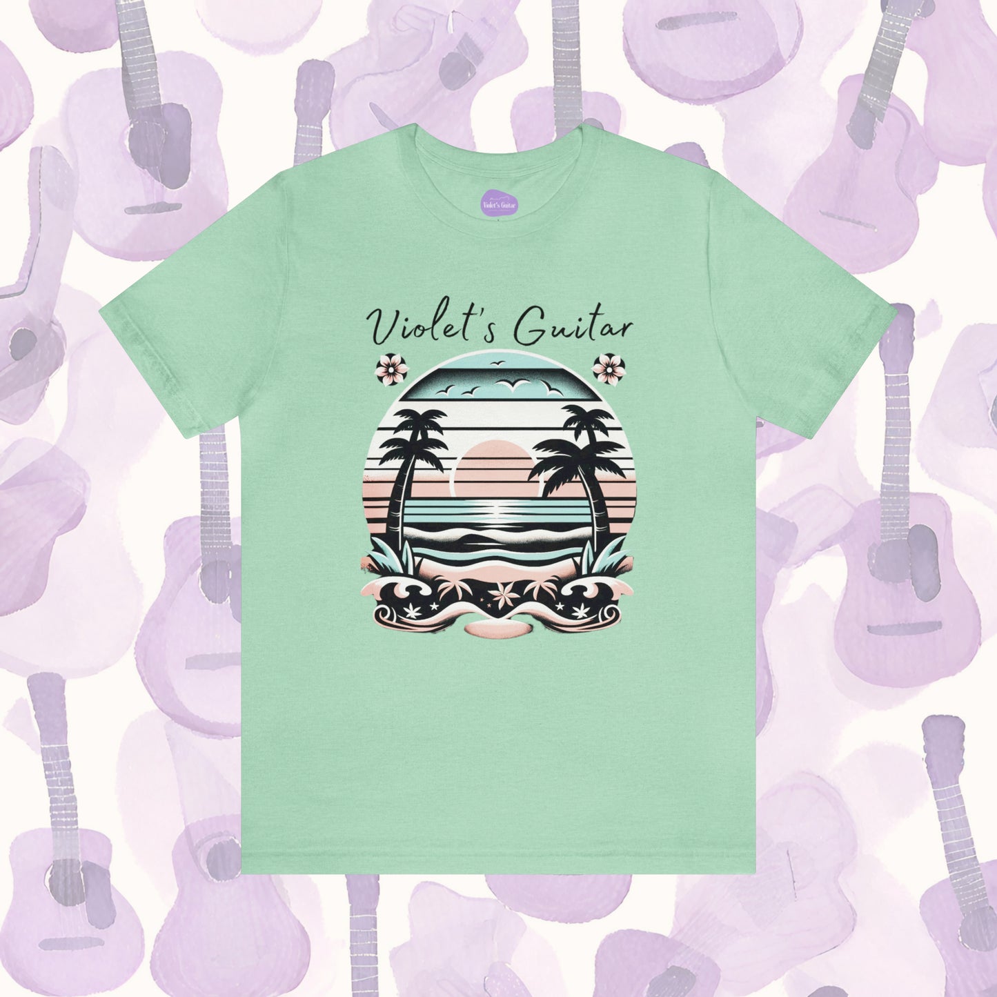 Tropical Escape: 'Violet's Guitar' Brand Tee