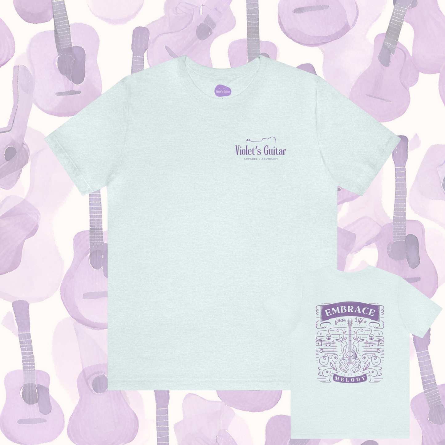 Embrace Your Life's Melody - Violet's Guitar Brand Tee