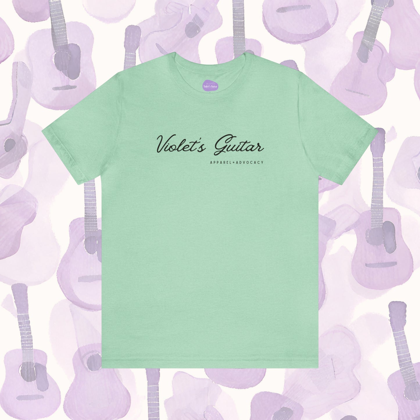 Simplified Style: 'Violet's Guitar' Brand Tee