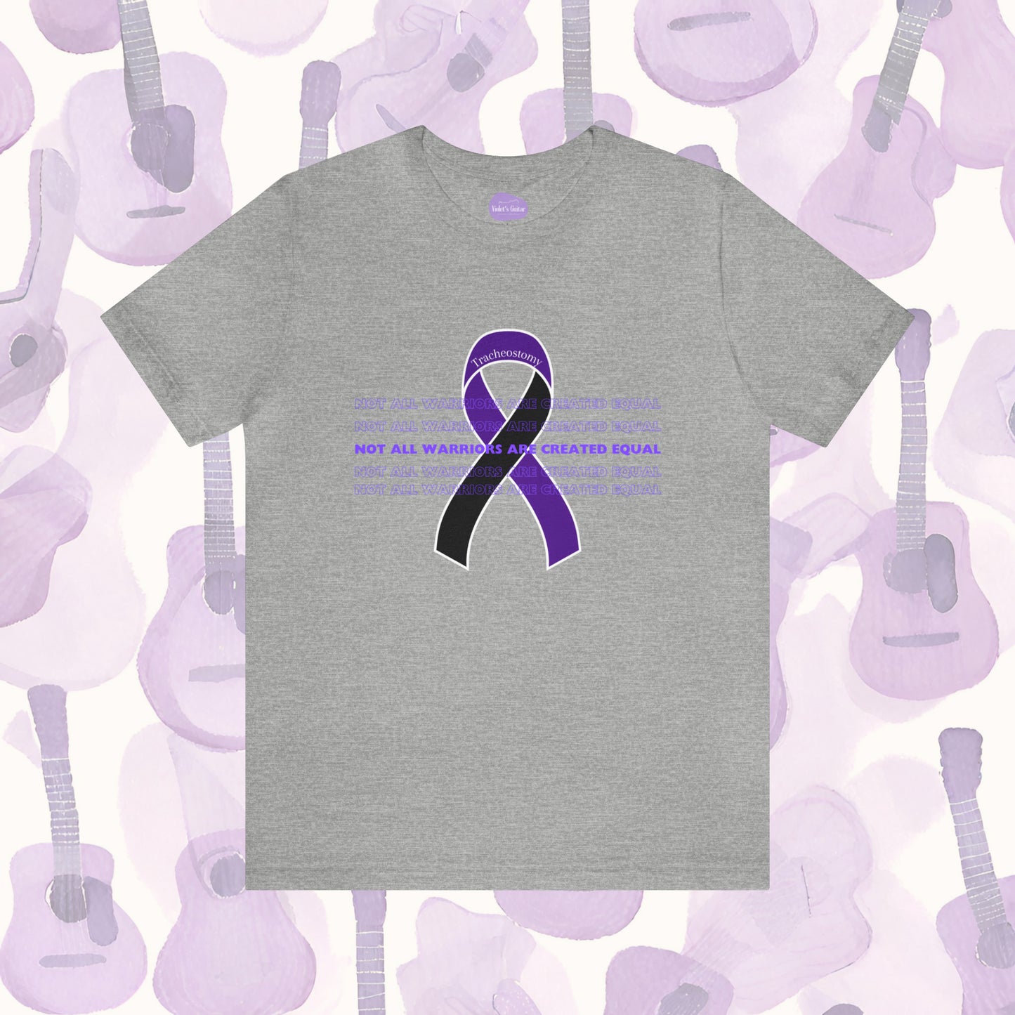 Championing Unique Battles: 'Not All Warriors Are Created Equal' Tracheostomy Ribbon Tee