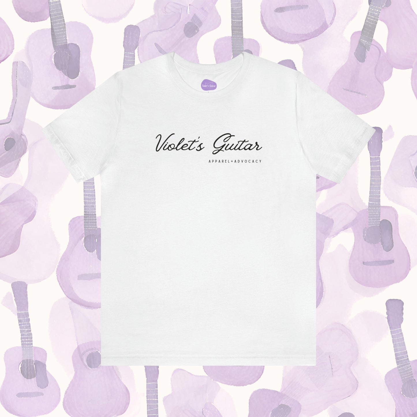 Simplified Style: 'Violet's Guitar' Brand Tee