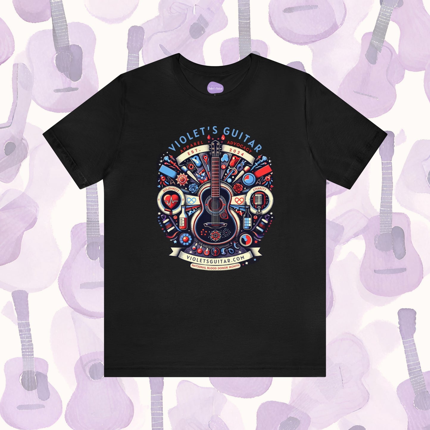 Violet's Guitar Commemorative Launch Tee