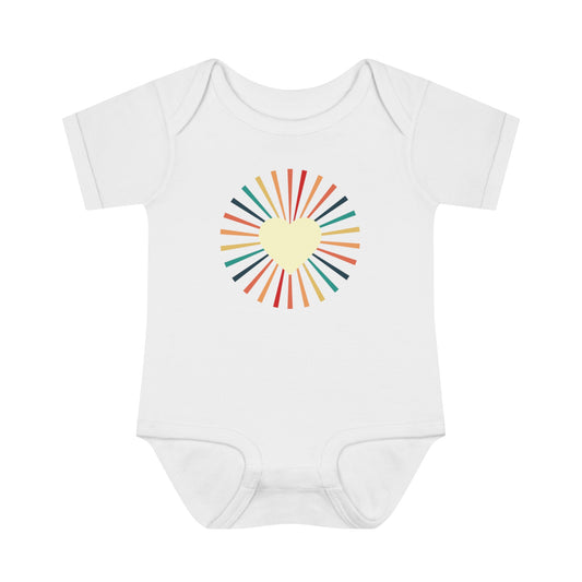 Tiny Heartbeats: 'Heart of the Sun' Retro Onesie