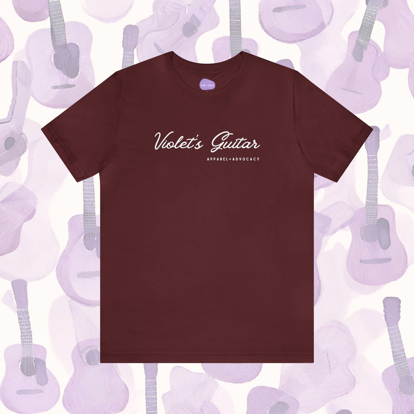 Simplified Style: 'Violet's Guitar' Brand Tee