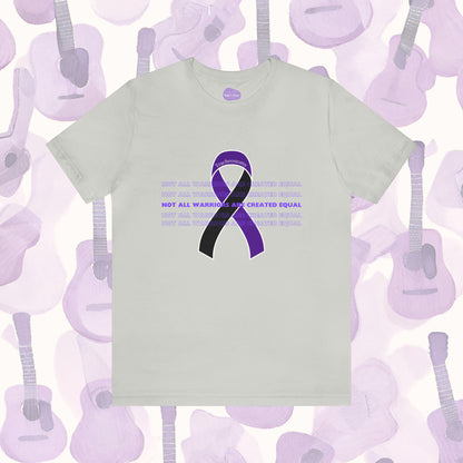 Championing Unique Battles: 'Not All Warriors Are Created Equal' Tracheostomy Ribbon Tee