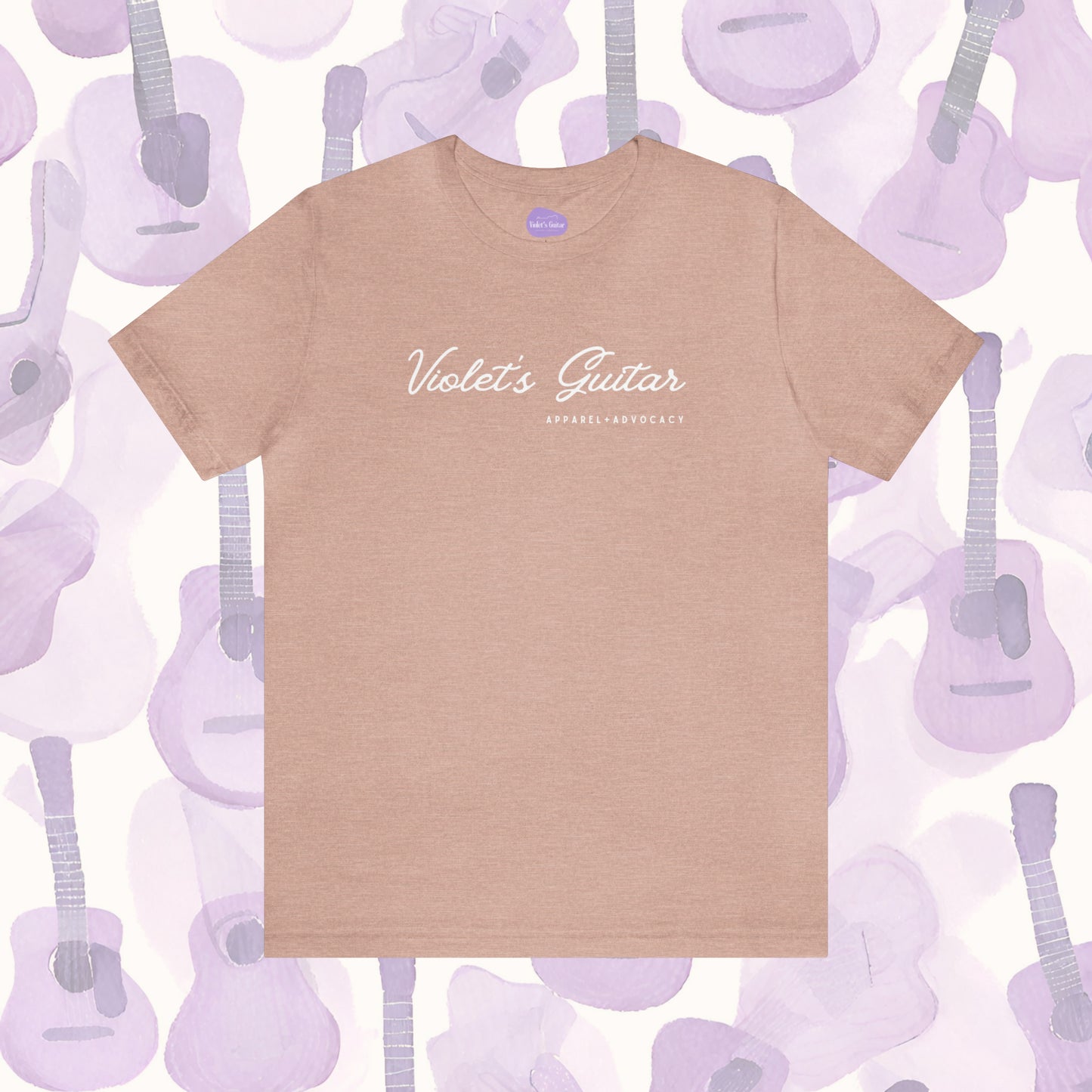 Simplified Style: 'Violet's Guitar' Brand Tee