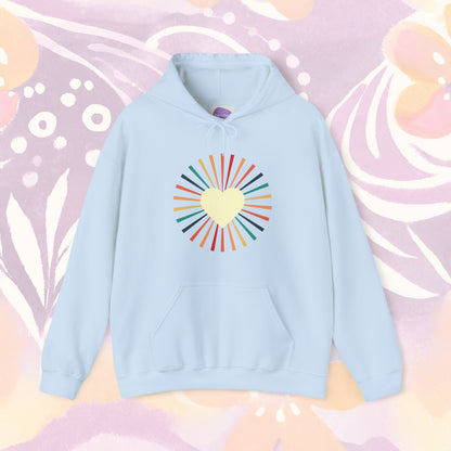 Eternal Warmth: 'Heart of the Sun' Retro Hoodie