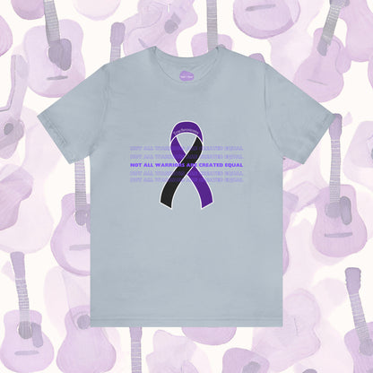 Championing Unique Battles: 'Not All Warriors Are Created Equal' Tracheostomy Ribbon Tee