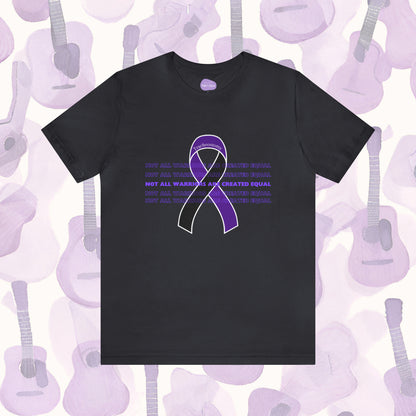 Championing Unique Battles: 'Not All Warriors Are Created Equal' Tracheostomy Ribbon Tee