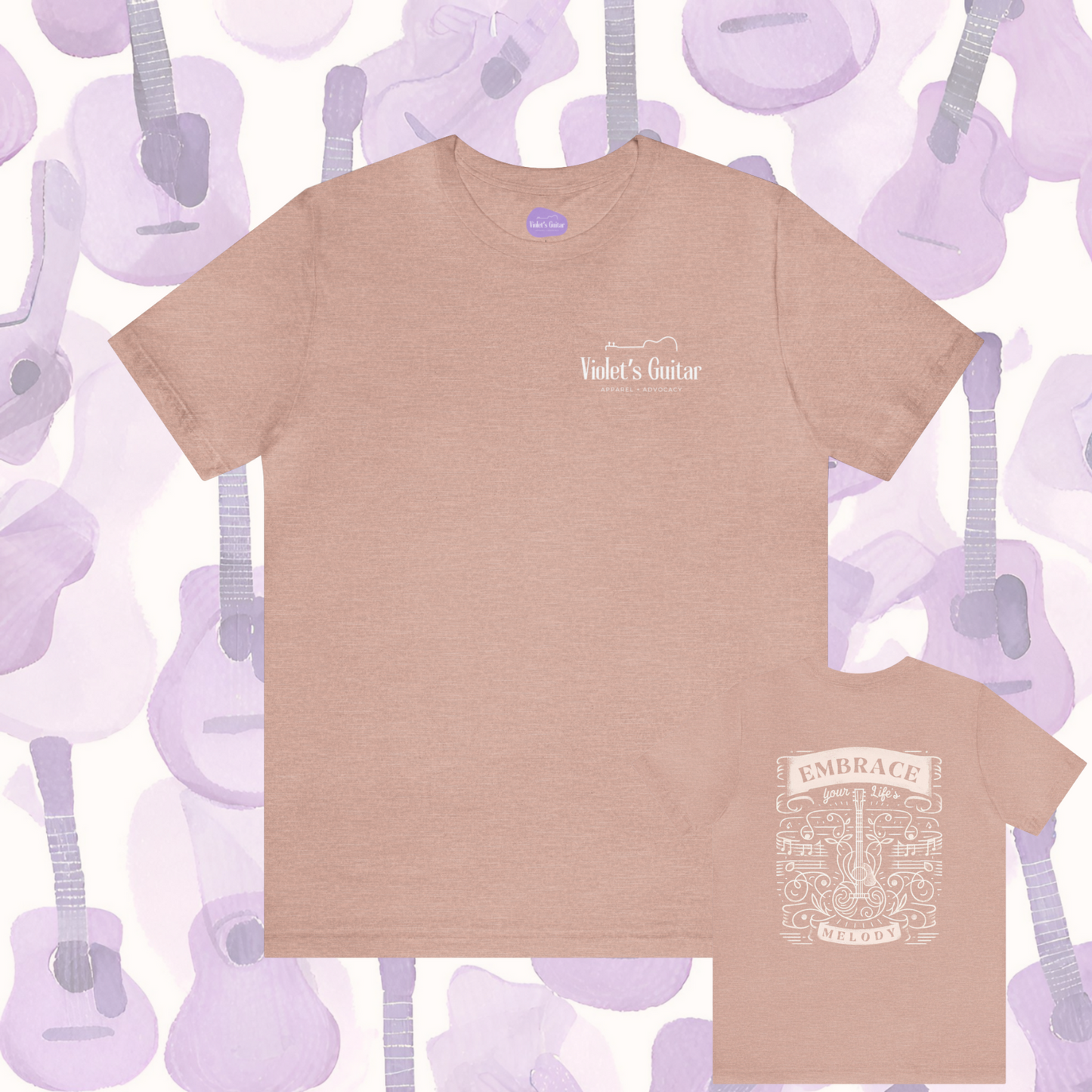 Embrace Your Life's Melody - Violet's Guitar Brand Tee