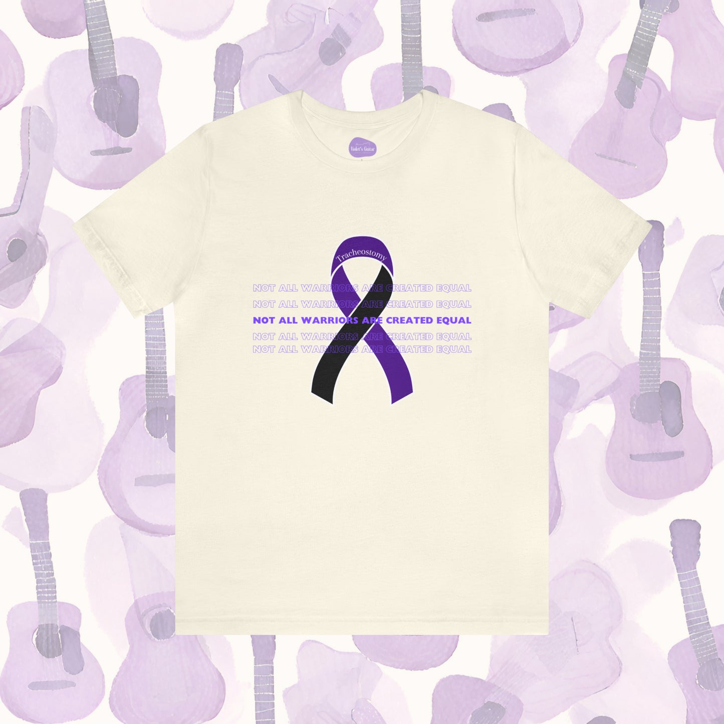 Championing Unique Battles: 'Not All Warriors Are Created Equal' Tracheostomy Ribbon Tee