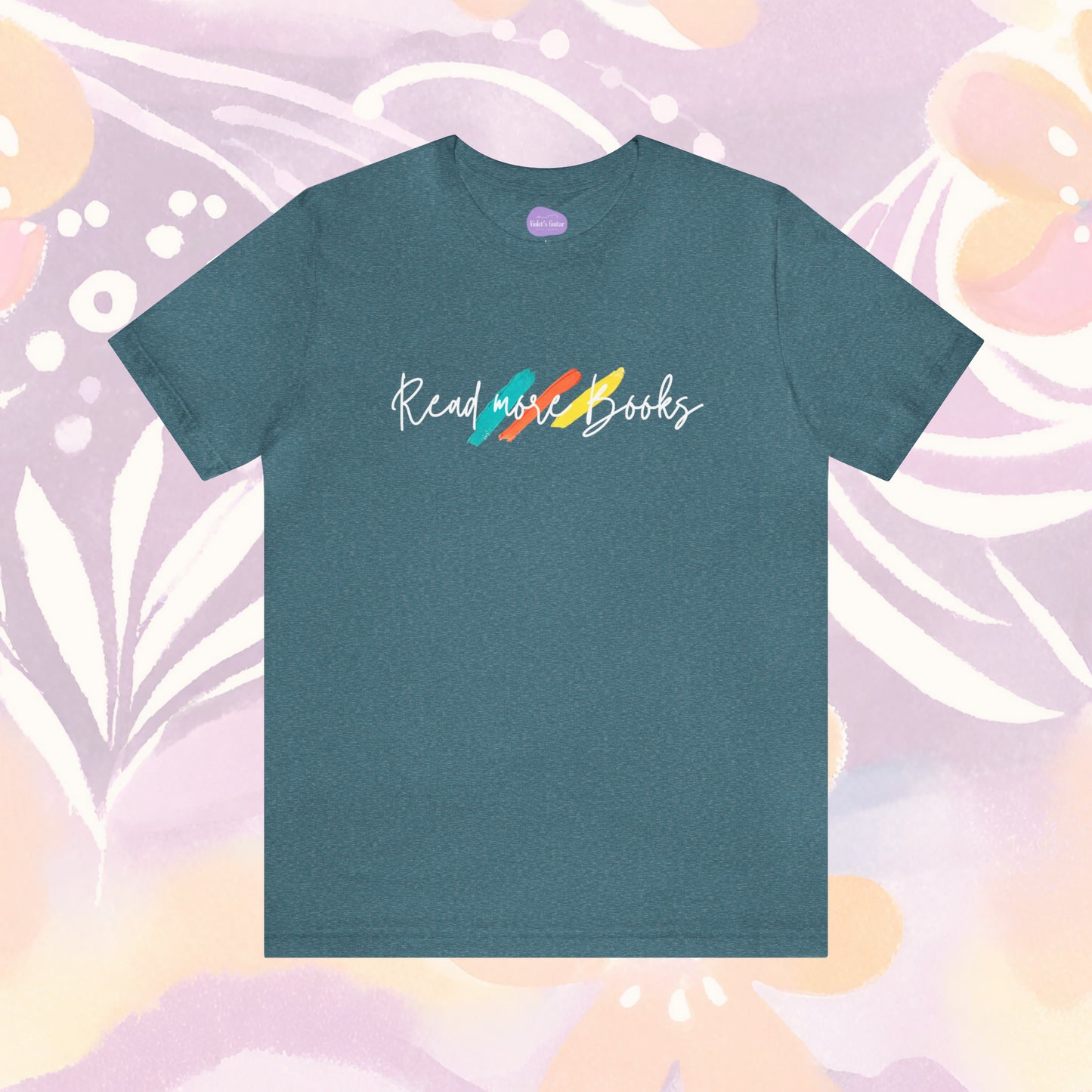 Literary Vibes: 'Read More Books' Oil Paint T-Shirt