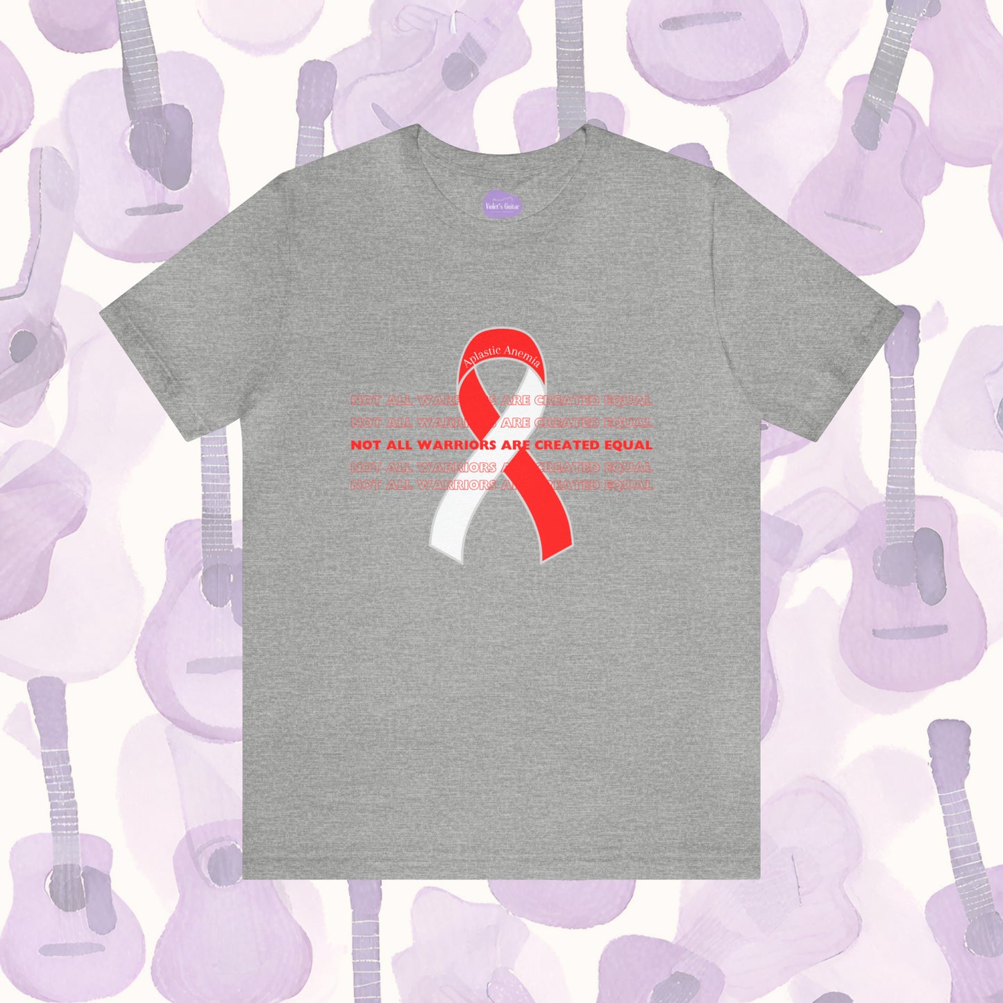 Unveiling Strength: 'Not All Warriors Are Created Equal' Aplastic Anemia Ribbon Tee