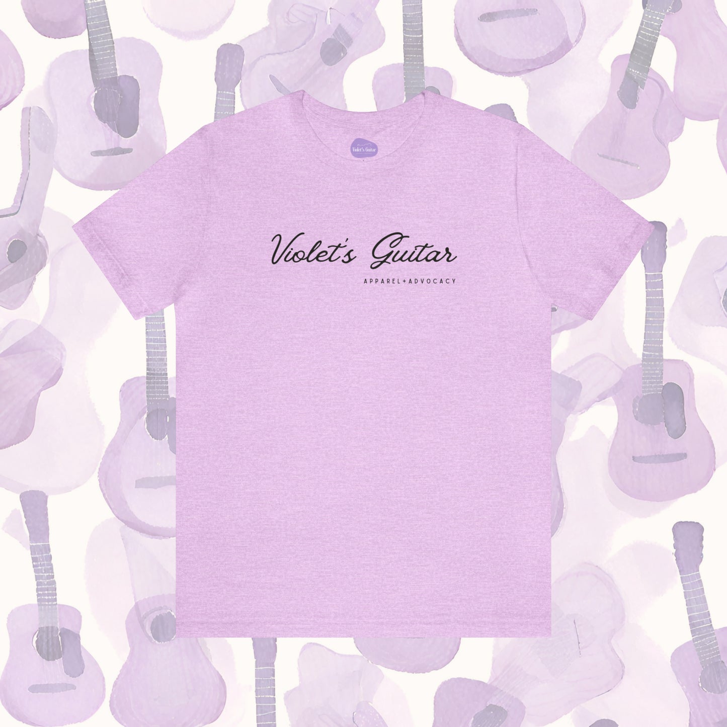 Simplified Style: 'Violet's Guitar' Brand Tee