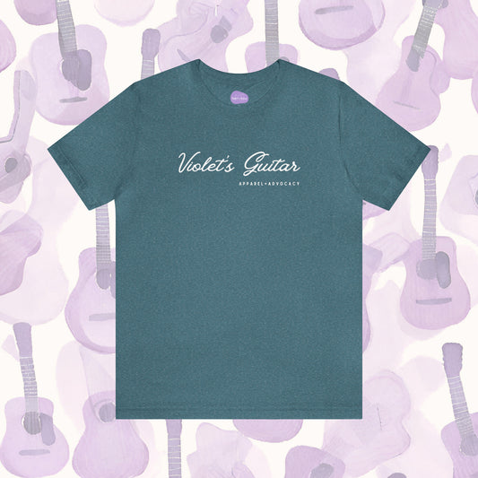 Simplified Style: 'Violet's Guitar' Brand Tee