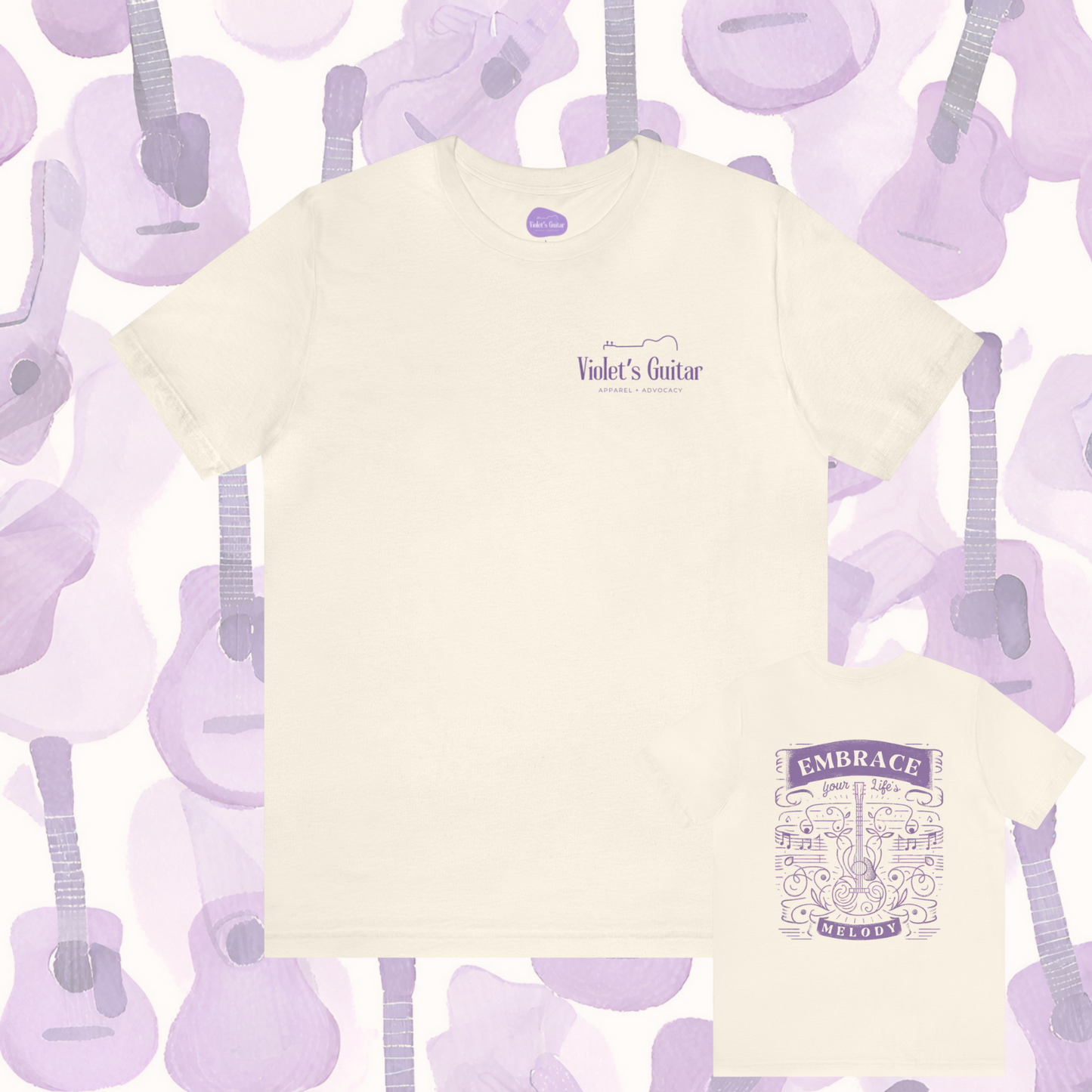 Embrace Your Life's Melody - Violet's Guitar Brand Tee