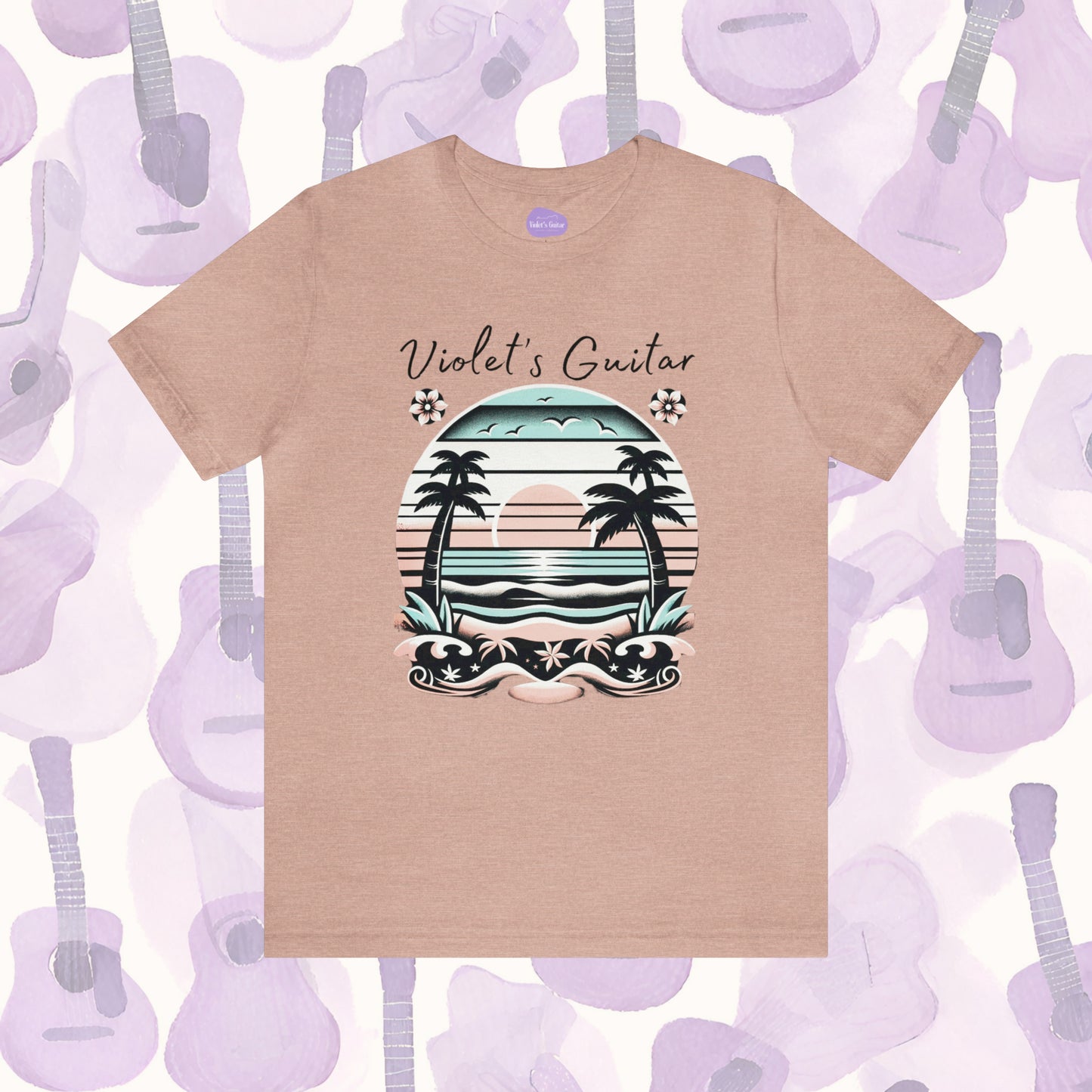 Tropical Escape: 'Violet's Guitar' Brand Tee