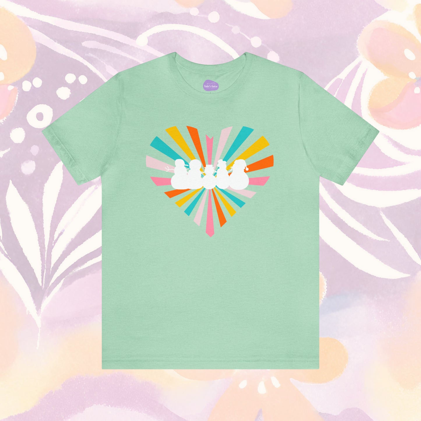 Winter Cheer: "Retro Snowmies" Radiant T-shirt