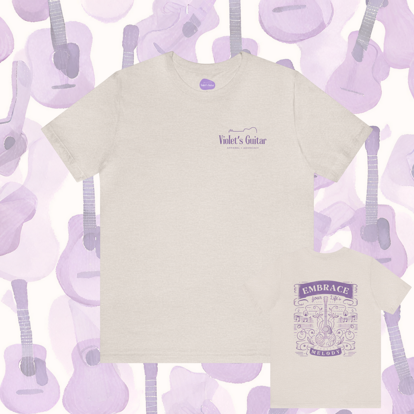 Embrace Your Life's Melody - Violet's Guitar Brand Tee