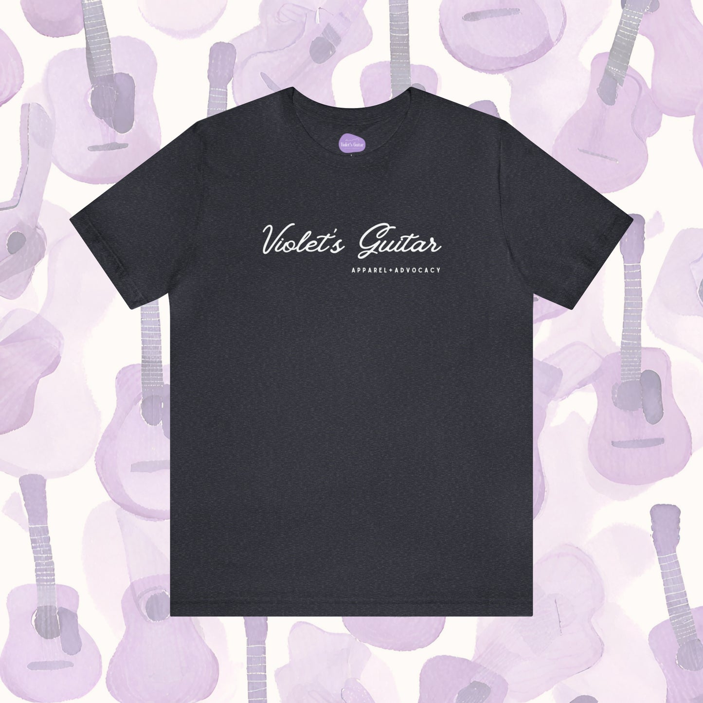 Simplified Style: 'Violet's Guitar' Brand Tee