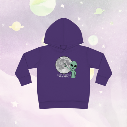 Cosmic Cuteness: 'Moon People Are Real' Toddler Hoodie